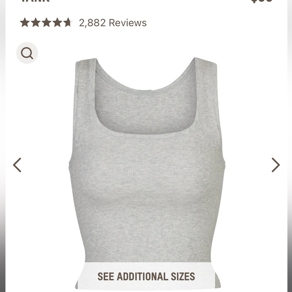 Skims tank in grey color (size small)